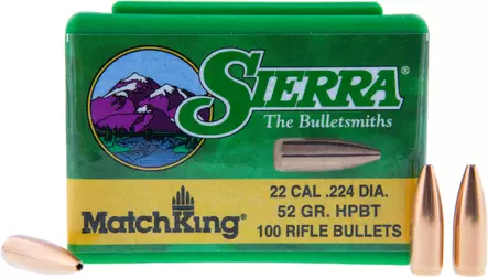 .224 Sierra 52gr HPBT Bullet 100pcs - 224 (222; 223; 5.56) rifle bullets - 1410 - 2