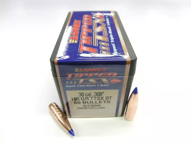 .30 cal Barnes 150gr TTSX BT Bullet 50 pcs - 30 cal. rifle bullets - 200160 - 1