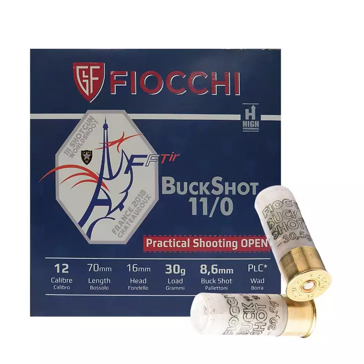 12/70 Fiocchi Buckshot Open 30g - Shotgun buckshot cartridges, over 4mm - 864180 - 2