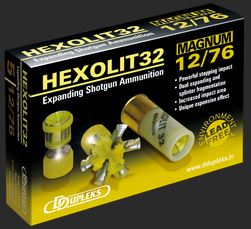 12/76 HEXOLIT 32g DDupleks 5 pieces - Shotgun-filled cartridges / sluges - 4751007980210 - 1