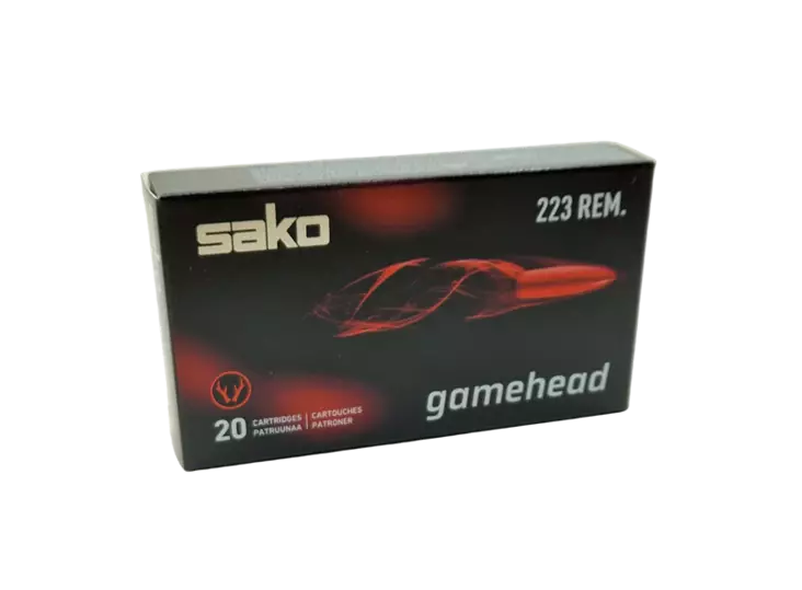 223 rem Sako Gamehead 55gr SP 20kpl - 223 Rem. -kiväärinpatruunat - C611110GSA10 - 2