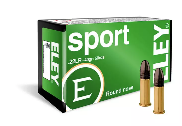 22lr Eley Sport 40gr Rifle/Pistol 50kpl - 22 LR Standard Velocity patruunat - 04100 - 1