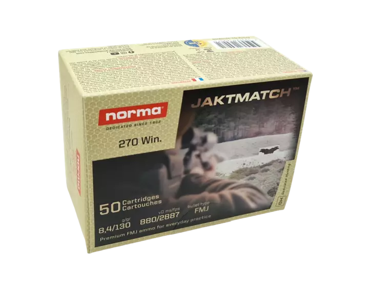 270 Win NORMA Jaktmatch 8,4g FMJ 50kpl - Muut kiväärin patruunat - 20169070 - 2
