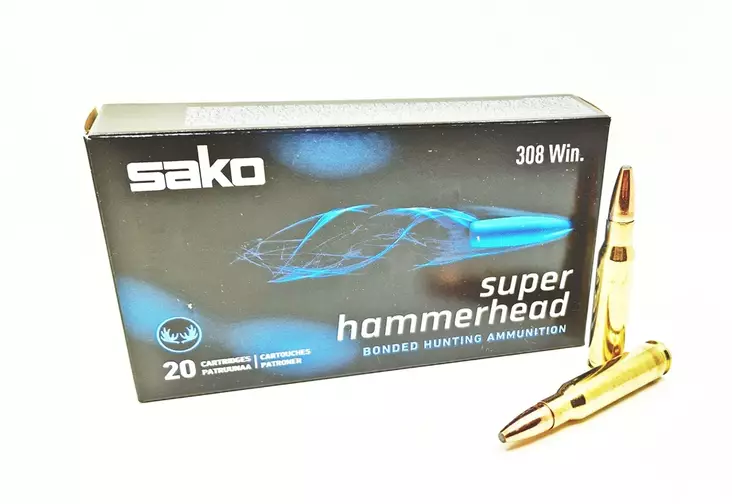 308 Win SAKO 9,7g Super hammerhead 20 kpl - 308 Win. -kiväärinpatruunat - C629235ASA10 - 4