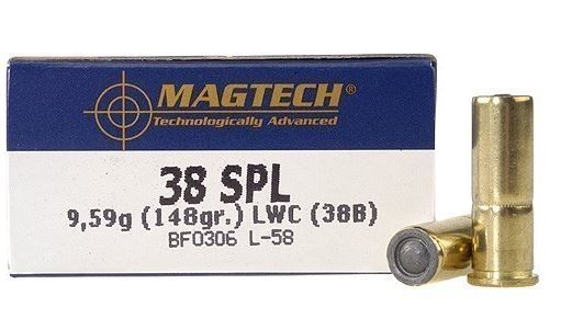 38 SPL MAGTECH 148gr LWC 50kpl - 357 Mag. ja 38 Special patruunat - 145110 - 1