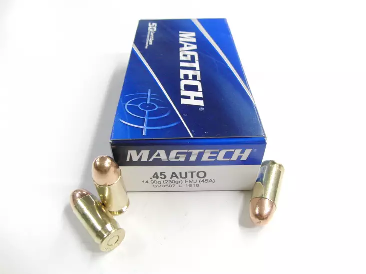 45 Auto Magtech 230gr FMJ 50kpl - 45 ACP eli 45 AUTO pistoolin patruunat - 158170 - 1