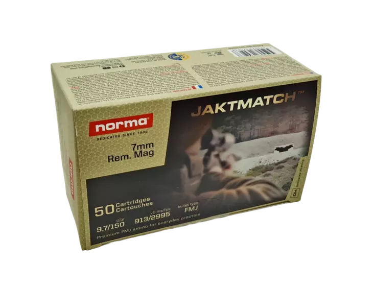 7mm RM NORMA Jaktmatch 9.7g FMJ 50 pcs - Other rifle cartridges - 20170260 - 3