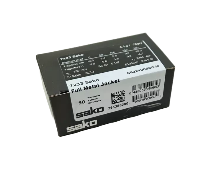 7x33 SAKO Range FMJ 5.1g 50 pcs - Other rifle cartridges - C622108BSC40 - 2