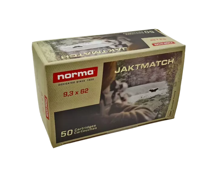 9.3x62 NORMA Hunting Match 15.0g FMJ 50 pcs - 9.3x62 rifle cartridges - 20193180 - 3
