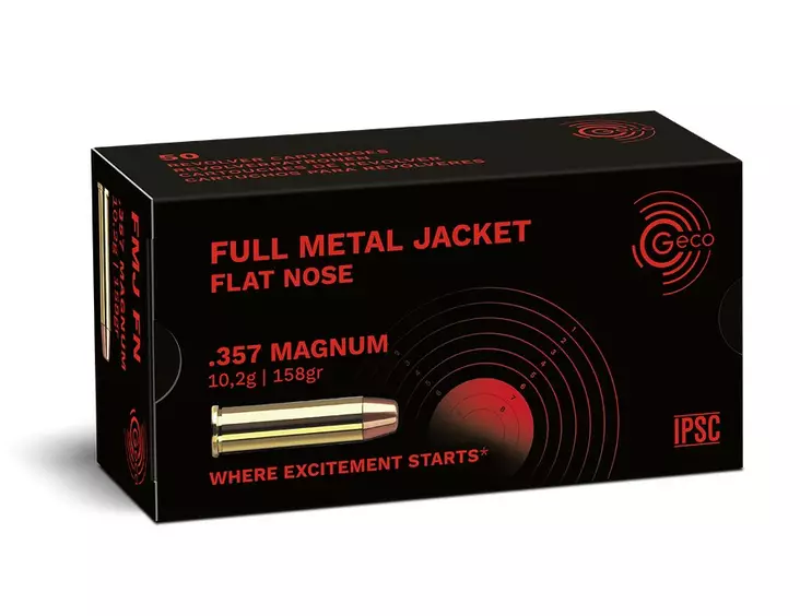 357 Mag Geco 158gr FMJ-FP 50kpl - 357 Mag. ja 38 Special patruunat - R2317720 - 1