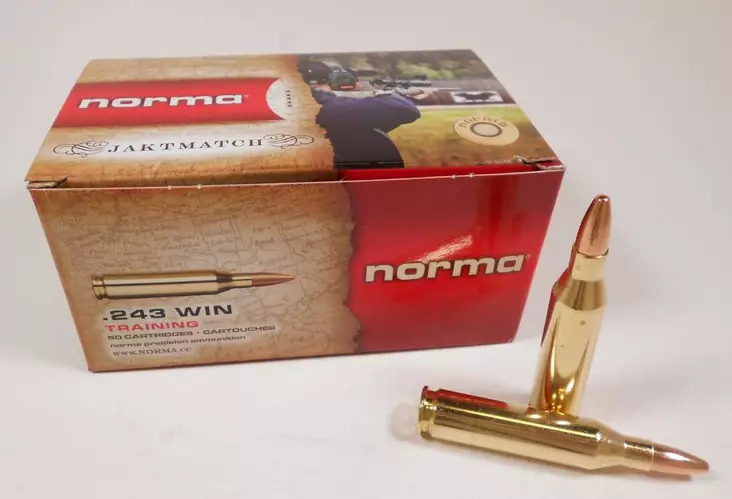 243 Win NORMA Jaktmatch FMJ 6,2g - 243 Win. -kiväärinpatruunat - 20160370 - 1