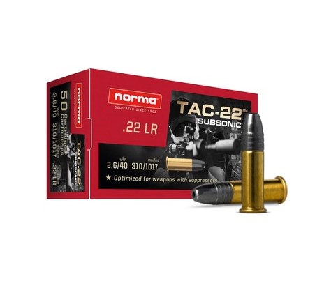 22LR Norma TAC-22 Subsonic 50 pcs - 22 LR Subsonic cartridges - 2425080 - 1