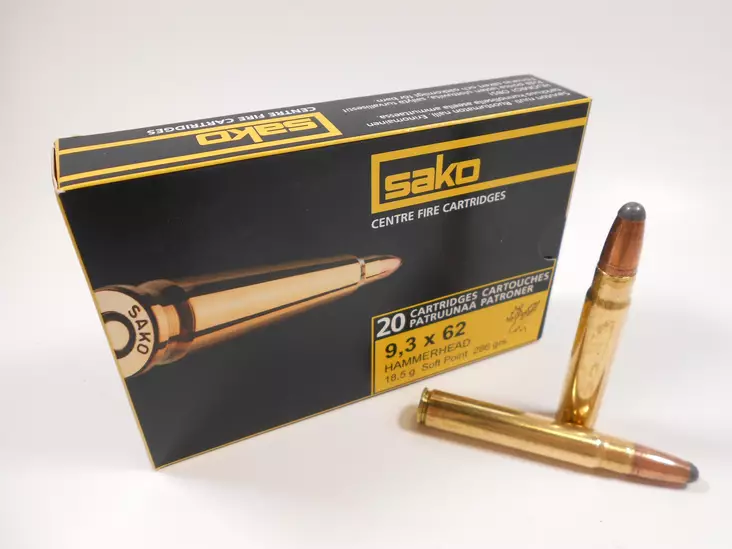 9.3x62 SAKO 18.5g Hammerhead, 20-pack - 9.3x62 rifle cartridges - C640266DSA10 - 1