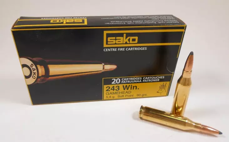 243 Win SAKO Gamehead SP 5,8g - 243 Win. -kiväärinpatruunat - C615112ESA10 - 1