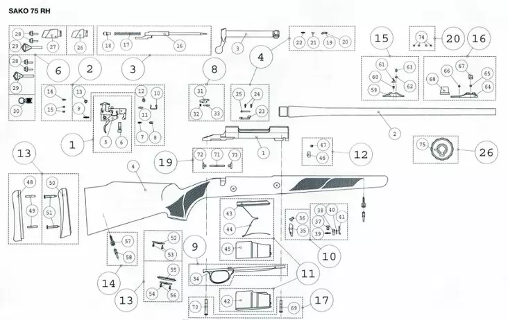 Sako 75 Spare Parts - Sako / Tikka spare parts and accessories - S5960110 - 1