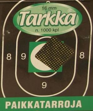 TARKKA Paikkatarra rasteri 16mm neliö 1000kpl - Paikat - 241230 - 1