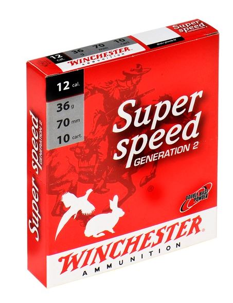 12/70 WINCHESTER SuperSpeed 36g 10kpl - 12/70 haulikon metsästyspatruunat - CHS2136P0 - 1