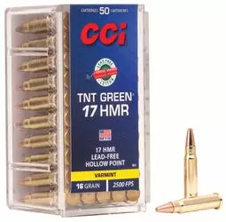 CCI 17 HMR 16gr TNT HP Green 50 pcs - 17 HMR Mini Rifle Cartridges - 130830 - 1