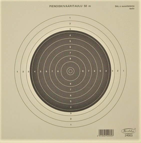 Pienoiskivääritaulu 24003 20x20cm 50M - Kohdistustaulut ja perinteiset taulut - 60302224003 - 1