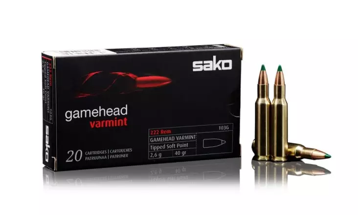 Sako Gamehead Varmint 2.6g .222rem - 222 Rem. -kiväärinpatruunat - C609103GSA10 - 4
