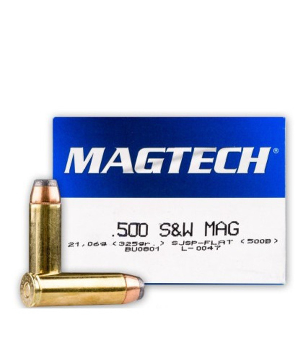 .500 S&W Mag 21.06g/325gr SJSP-FLAT (500B) 20pcs - 500 S&W pistol cartridges - 145231 - 1