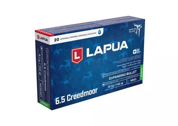 6,5 Creedmoor LAPUA Naturalis 9,1g - 6,5 Creedmoor -kiväärinpatruunat - N316401 - 2