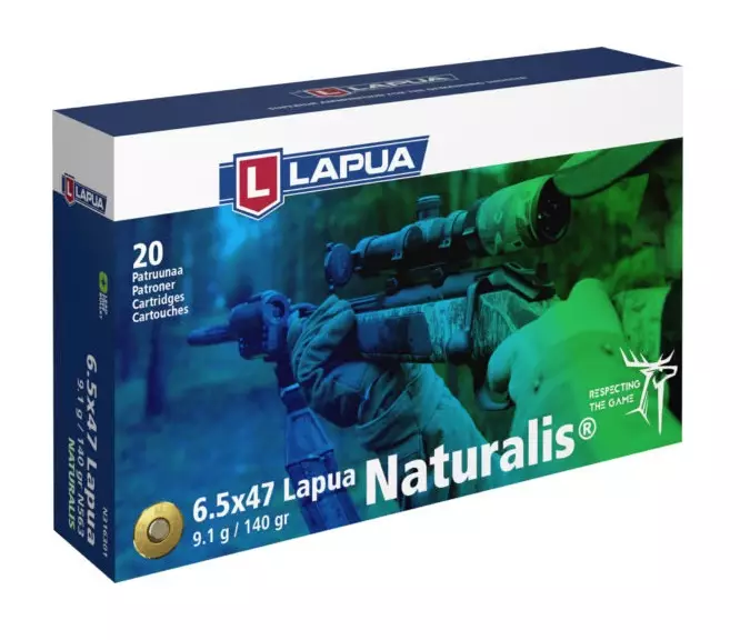 6.5x47 9.1g Lapua Naturalis 20pcs - Other rifle cartridges - N316301 - 1