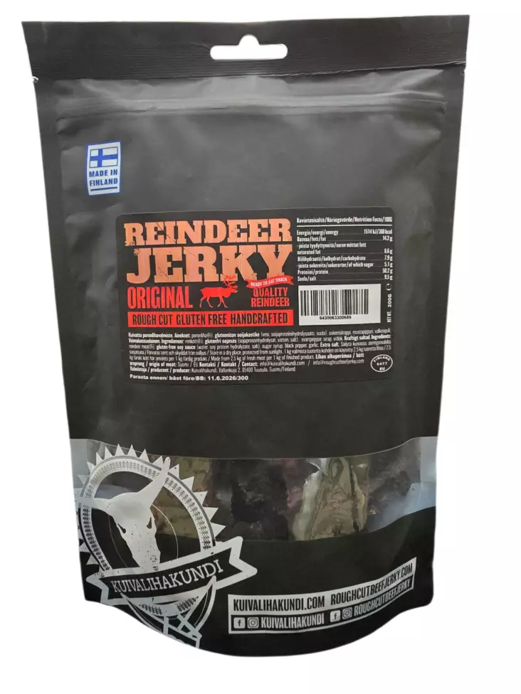 Reindeer Jerky Original 200g - Retkimuonat - 44-1 - 1