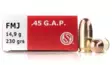 45 GAP Sellier & Bellot 14,9g / 230gr FMJ 50kpl - Muut käsiaseiden patruunat - V311452 - 1