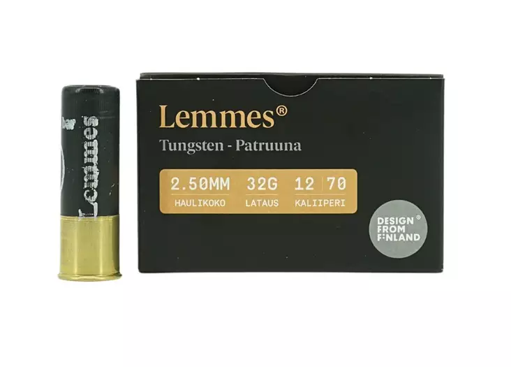 12/70 Lemmes 32g Tungsten 2,50mm 5kpl - 12/70 haulikon metsästyspatruunat - 6430068626302 - 2