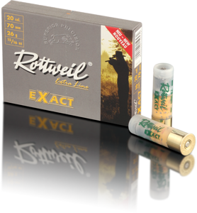20/70 ROTTWEIL Exact slug 26g 10kpl - Haulikon täyteiset patruunat eli slugit - 4000294159572 - 1