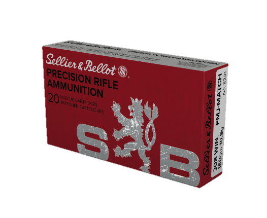 308 Win Sellier & Bellot 168grs FMJ-MATCH 20kpl - 308 Win. -kiväärinpatruunat - V344882 - 1