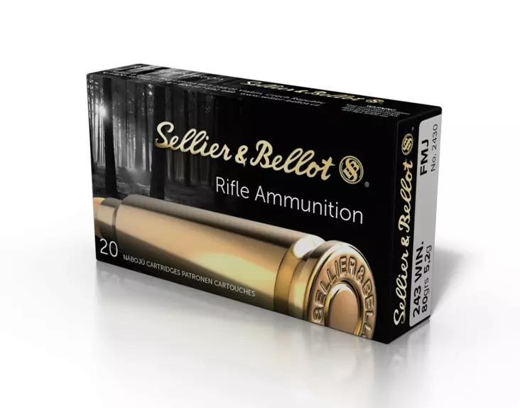 243 Win Sellier & Bellot FMJ 5.2g - 243 Win. -rifle cartridges - V330762 - 2