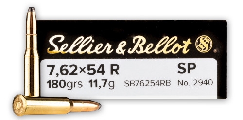 7.62x54R Sellier & Bellot SP 11.7g - 7.62x53R   & 7.62x54R rifle cartridges - V332462 - 1