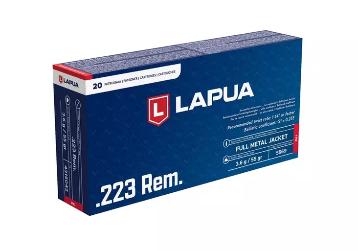 223 Rem LAPUA 55gr FMJ 20pcs - 223 Rem. -rifle cartridges - 4315042 - 4