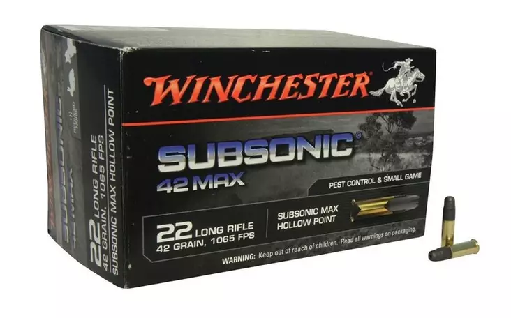 22lr WINCHESTER Subsonic 42 MAX - 22 LR Subsonic cartridges - CW22SUB42 - 2