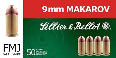 9x18 Makarov Sellier & Bellot 95gr 50 pcs - Other handguns cartridges - 8590690310913 - 1