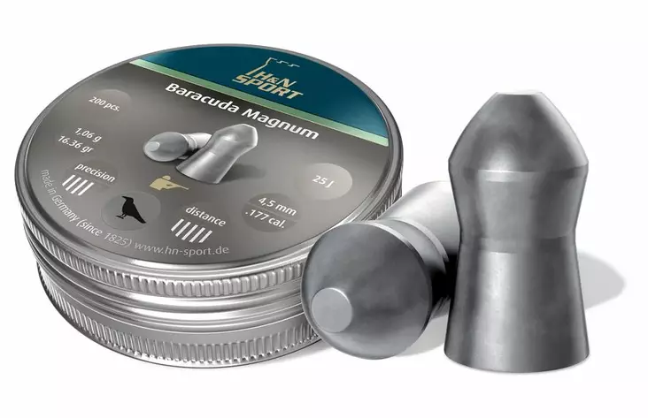 H&N 4,5mm Baracuda Magnum 1,06g 200kpl - 4,5 mm ilma-aseiden luodit - 4047058017983 - 1