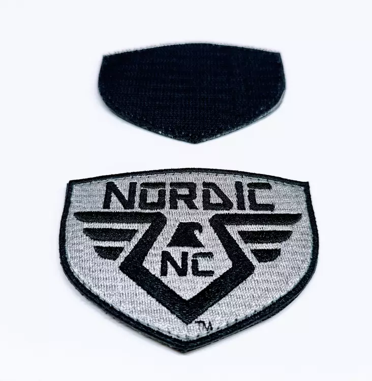 NC Fabric Patch Original Overall Patch 85x62mm Silver/Black - Sleeve badges and velcro badges - NC-Merkki-3 - 1