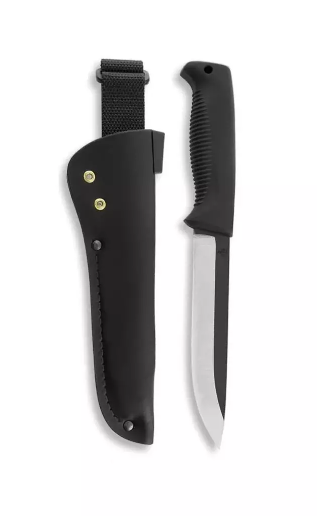 Tactical Knife M95, Uncoated, Leather Sheath - Military knives - FJP143 - 1