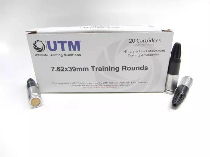 UTM 7.62x39 Loud Non-Lethal Training Cartridge 20 pcs - Non-lethal, rifle - 01-3093 - 1