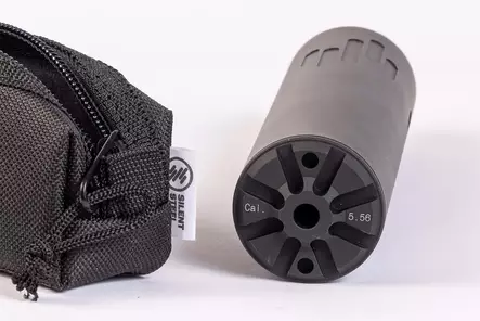 Silent Steel Compact Streamer 5,56/7,62 BLK haittalevy-äänenvaimennin - Kiväärin perinteiset vaimentimet - CSTB762B-SS-58x24 - 5