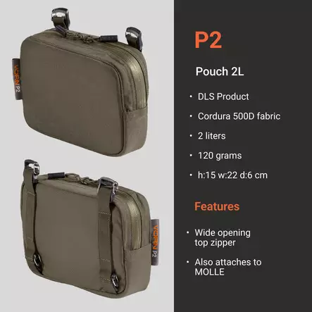Vorn P2 Pouch 2L lisätasku - Taskut ja lisävarusteet - 0614 - 1