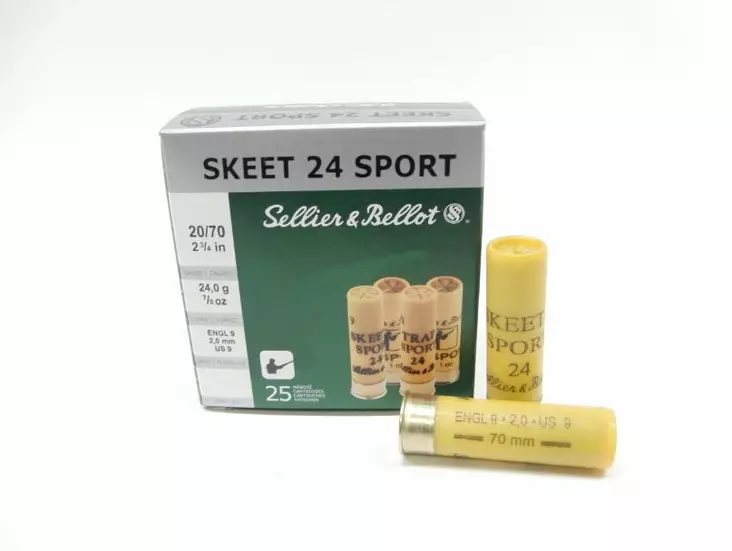 20/70 S&B Skeet 24g Sport - 20 Cal. -haulikonpatruunat - S20TS24 - 1