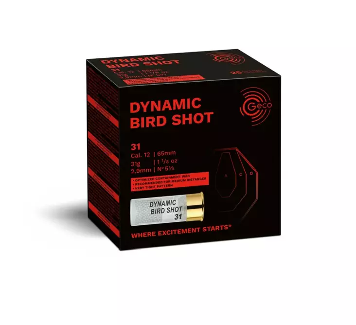 12/65 Geco Dynamic Bird Shot 31g 2.9mm - 12 Cal. shotgun cartridges - R2400234 - 2