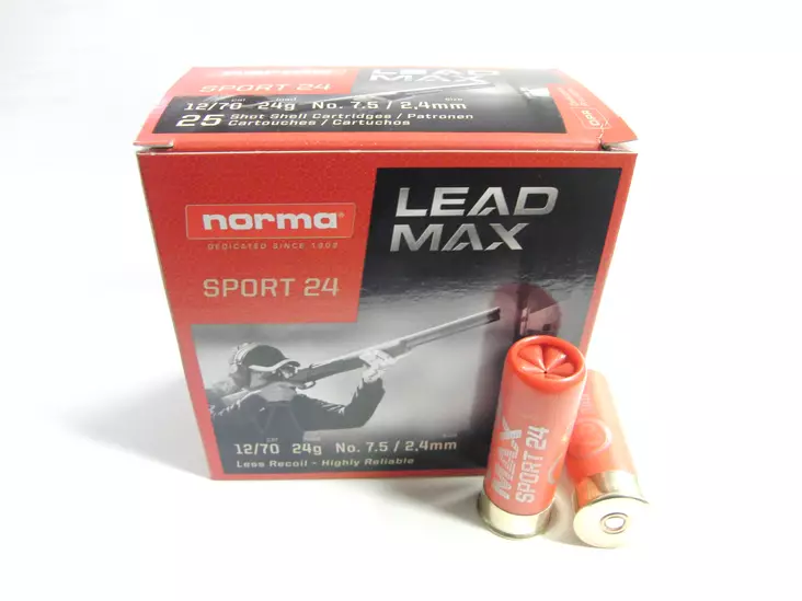 12/70 Norma Lead Max 24g #7,5 Trap - 12 Cal. haulikon ratapatruunat - 77112724 - 1