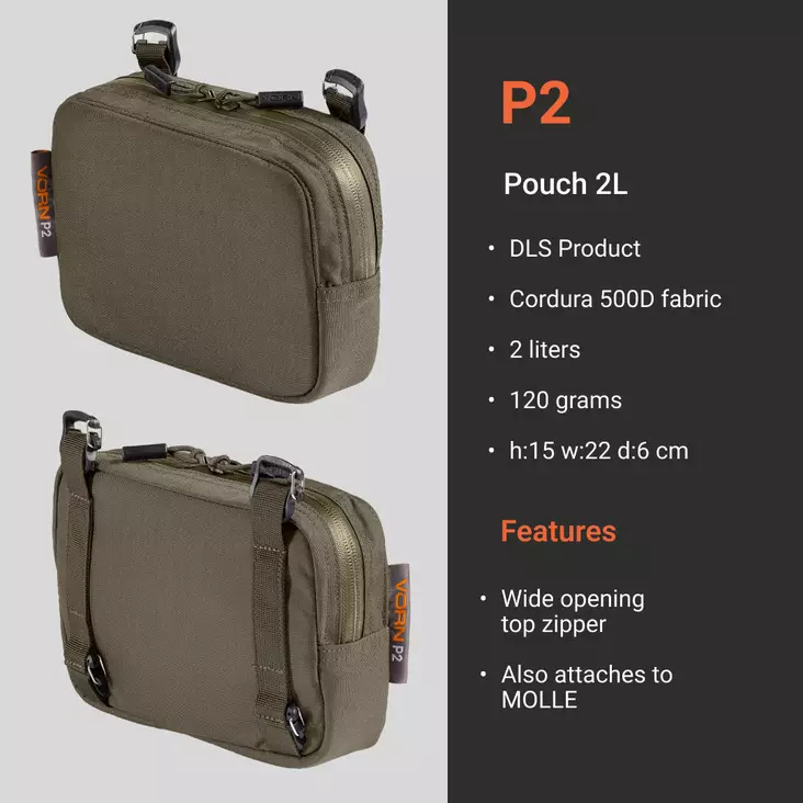 Vorn P2 Pouch 2L lisätasku - Taskut ja lisävarusteet - 0614 - 1