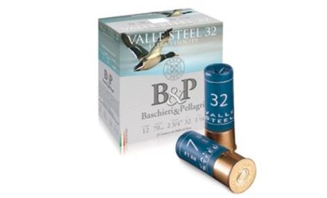 12/70 B&P Valle Steel 32g Extra Velocity 25pcs - 12/70 shotgun hunting cartridges - 103045 - 1