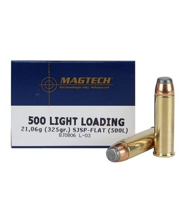 500 S&W MAG MAGTECH 21.06g/325gr SJSP-FLAT (500L) 20pcs - 500 S&W pistol cartridges - 145235 - 1