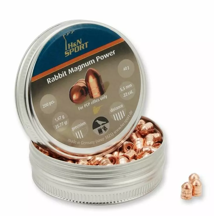 H&N 5.5mm Rabbit Magnum Power 1.64g 200pcs - 5.5mm airgun pellets - 4047058018225 - 1